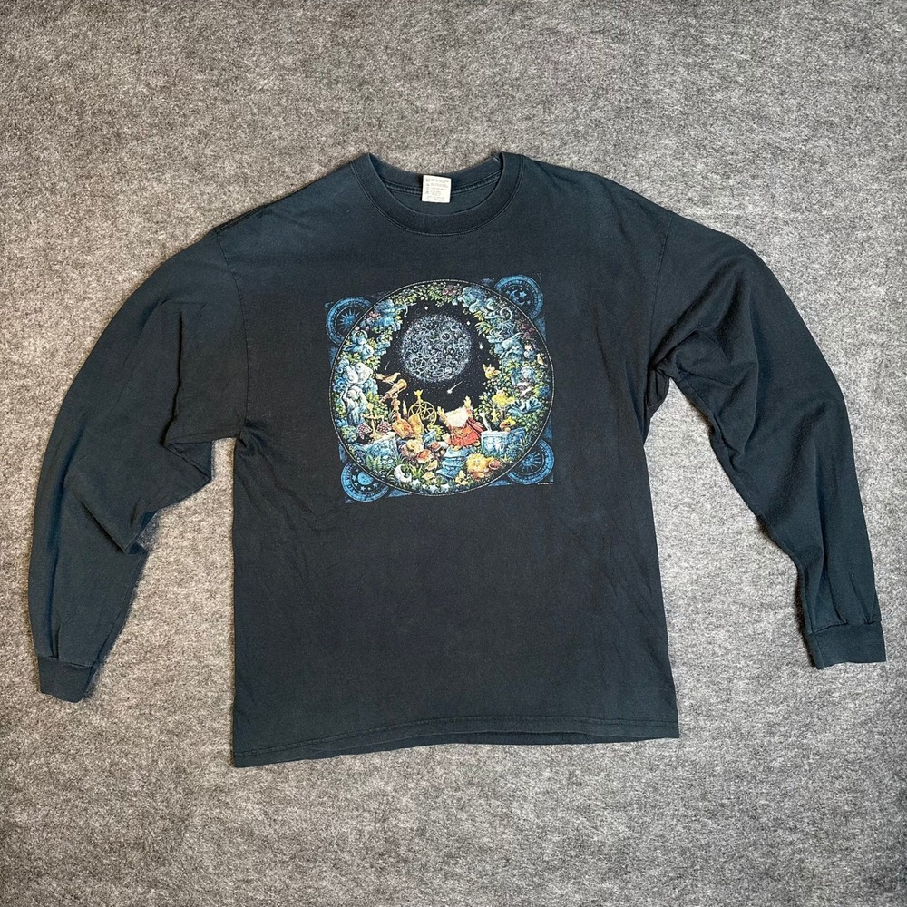 Vtg Humanitees Wizard Horoscopes Astronomer Made USA Long Sleeve T-Shirt XL